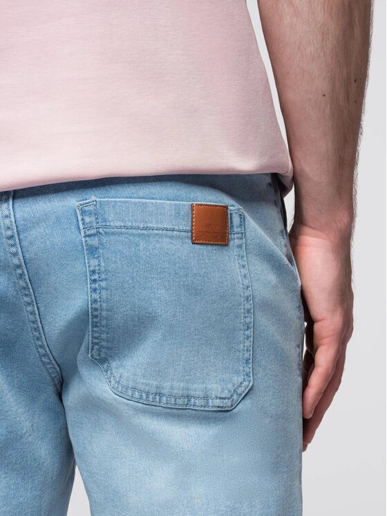Ombre Ombre Jeansy OM-PADJ-0267 Niebieski Jogger Fit