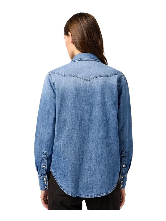 Wrangler Wrangler Koszula jeansowa 112362599 Niebieski Regular Fit