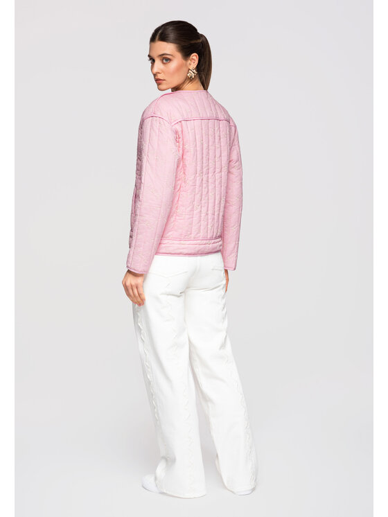 Ombre Ombre Kurtka przejściowa OW-JALP-0125 Różowy Regular Fit