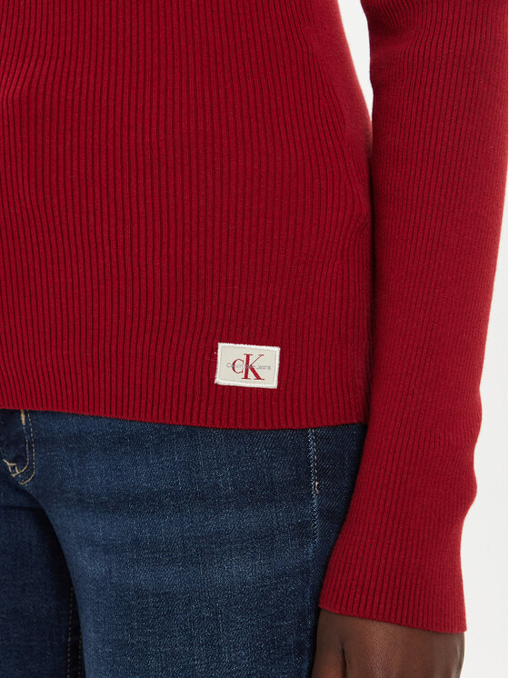 Calvin Klein Jeans Calvin Klein Jeans Rollkragenpullover J20J224225 Rot Regular Fit