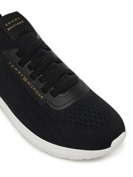 Tommy Hilfiger Tommy Hilfiger Sneakersy Th Knit Extralight Runner FW0FW09112 Czarny