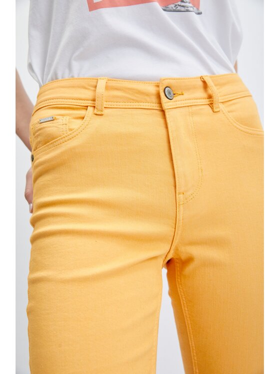 Orsay Orsay Jeansy 359235242000__42 Pomarańczowy Skinny Fit