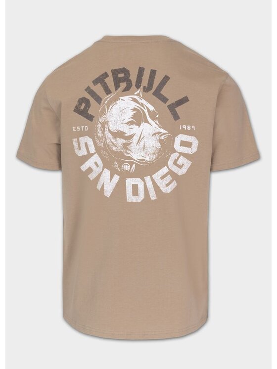 PITBULL PITBULL T-Shirt DOG SD Beżowy Regular Fit