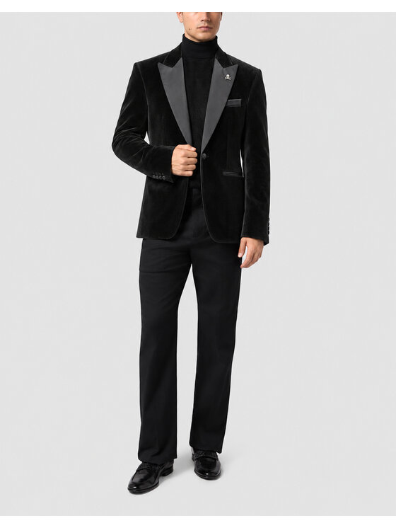 PHILIPP PLEIN PHILIPP PLEIN Marynarka 31562 Czarny Regular Fit