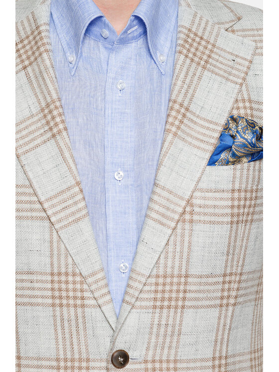 Lancerto Lancerto Marynarka Atacama MA092122000002 Beżowy Slim Fit