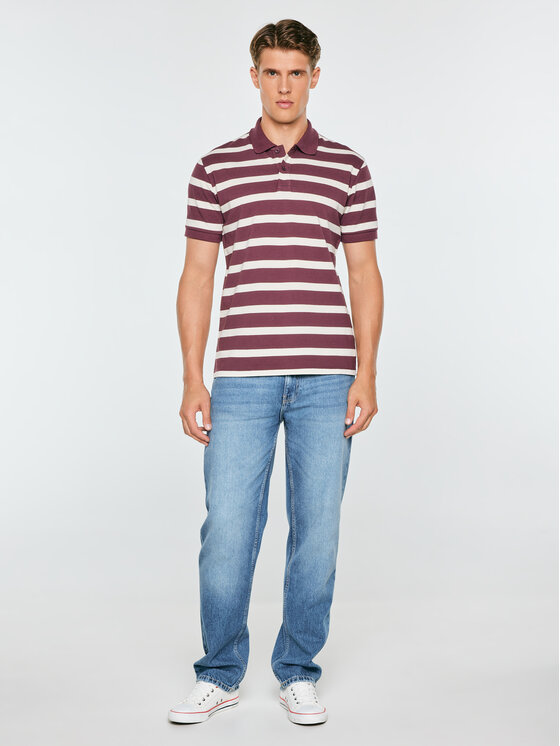 BIG STAR BIG STAR Polo TALUS Bordowy Basic Fit