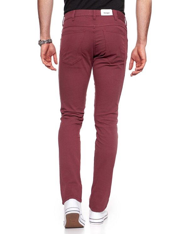 Wrangler Wrangler Spodnie materiałowe LARSTON Czerwony Slim Fit