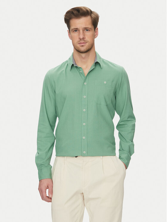Blend Blend Srajca 20717859 Zelena Regular Fit