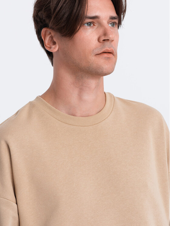 Ombre Ombre Mikina OM-SSNZ-0130 Béžová Oversize