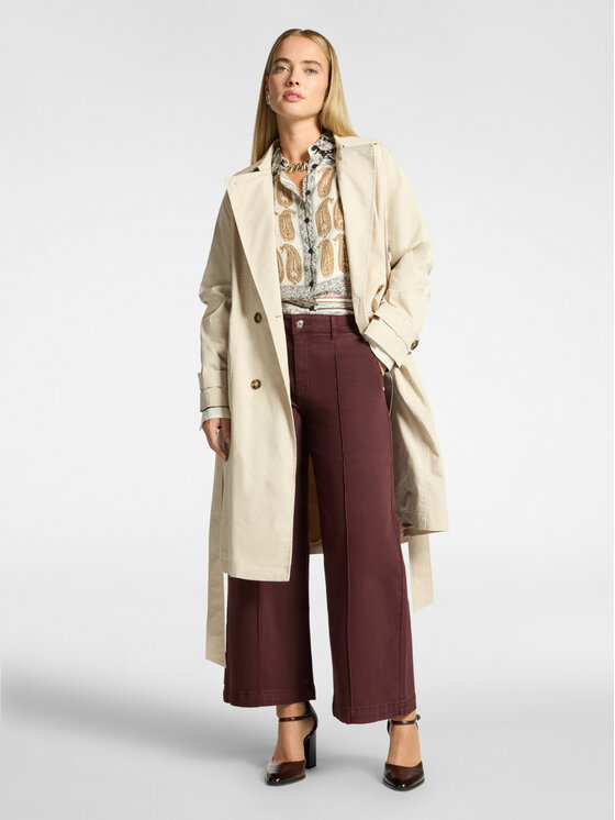 Elena Mirò Elena Mirò Cappotto invernale F244P000187N002 Crema Regular Fit