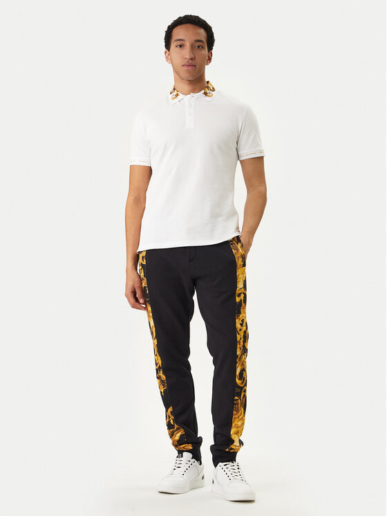 Versace Jeans Couture Versace Jeans Couture Tricou polo 80GAGT12 CJ01T Alb Slim Fit