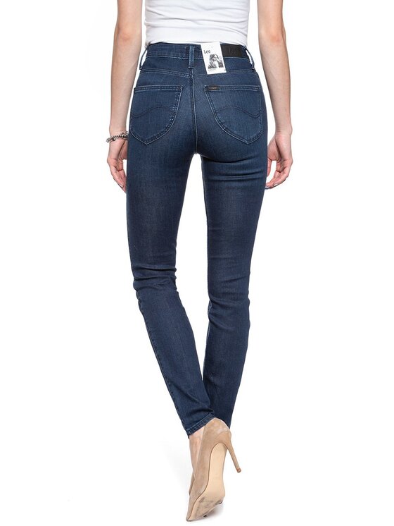Lee Lee Jeansy SCARLETT HIGH Niebieski Skinny Fit