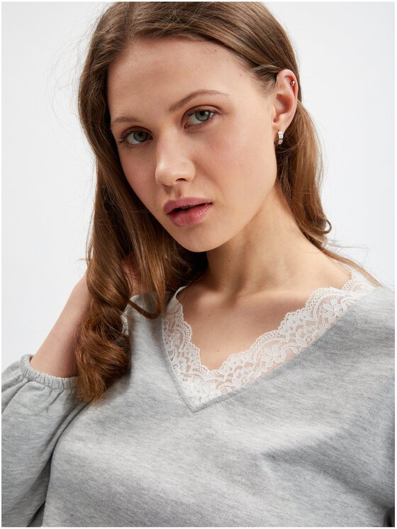 Orsay Orsay Bluza 175082-692000__L Szary Regular Fit