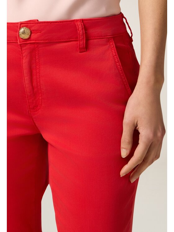Oltre Oltre Pantaloni di tessuto P712R108595N016 Rosso Regular Fit