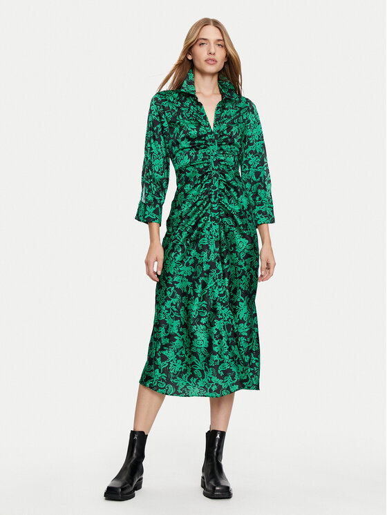 Liu Jo Liu Jo Rochie tip cămașă WF4522 TS097 Verde Regular Fit