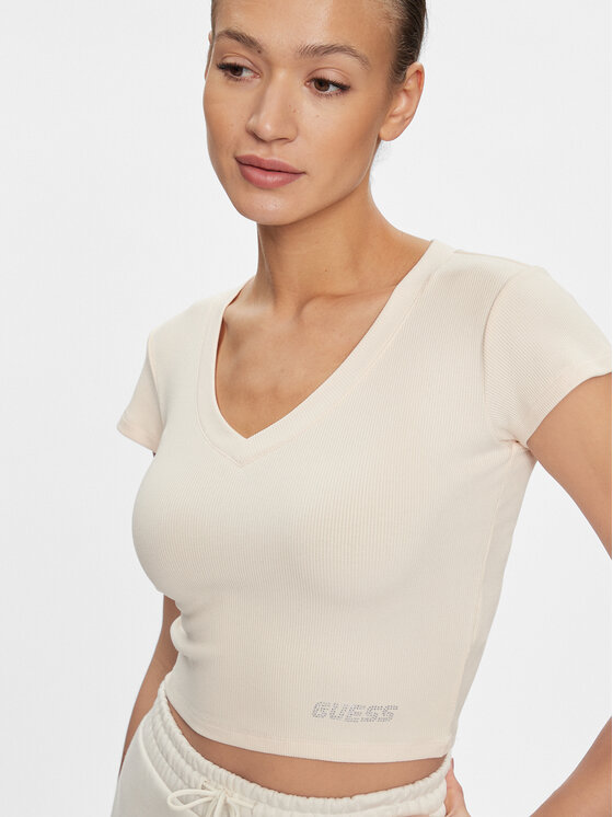 Guess Guess T-shirt Edie V4RP10 K8RT2 Beige Regular Fit
