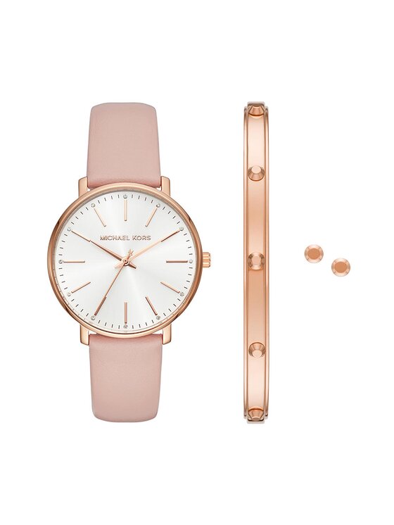 Michael Kors Michael Kors Rinkinys: laikrodis ir apyrankė Pyper MK1078SET Rožinė