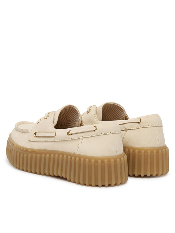 Clarks Clarks Halbschuhe Torhill Boat 26186302 Écru