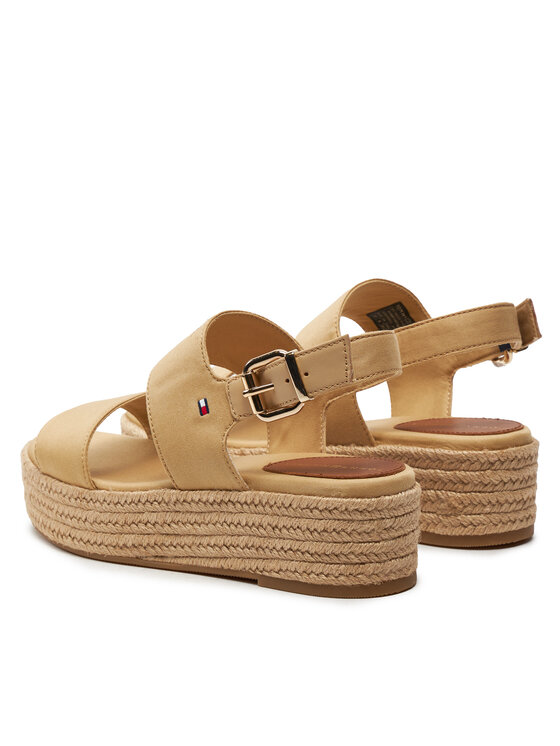Tommy Hilfiger Tommy Hilfiger Εσπαντρίγιες Mid Wedge Sandal FW0FW07885 Μπεζ