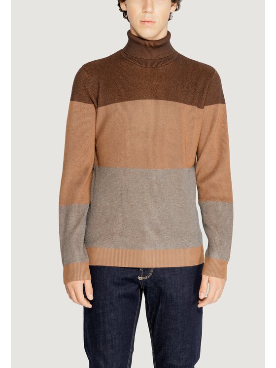 HAMAKI-HO HAMAKI-HO Maglione MI3108H Marrone Regular Fit