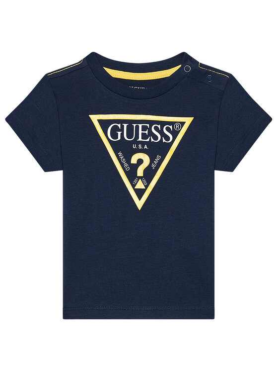 Guess Majica N73I55 K8HM0 Mornarsko Modra Regular Fit