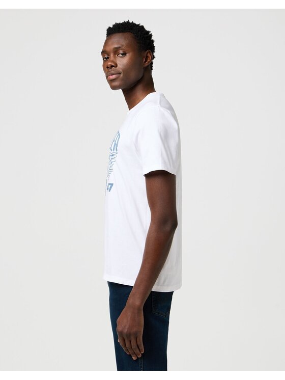 Wrangler Wrangler T-Shirt 112371475 Biały Regular Fit
