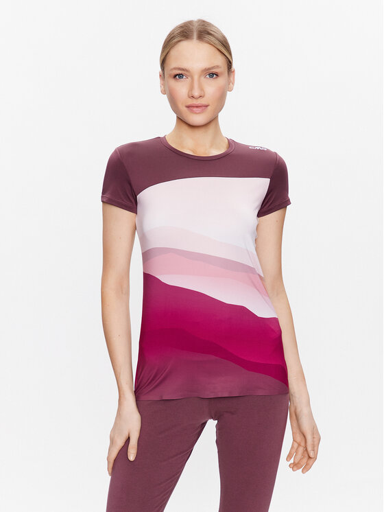 CMP CMP Techniniai marškinėliai 33N6186 Vyšninė Regular Fit