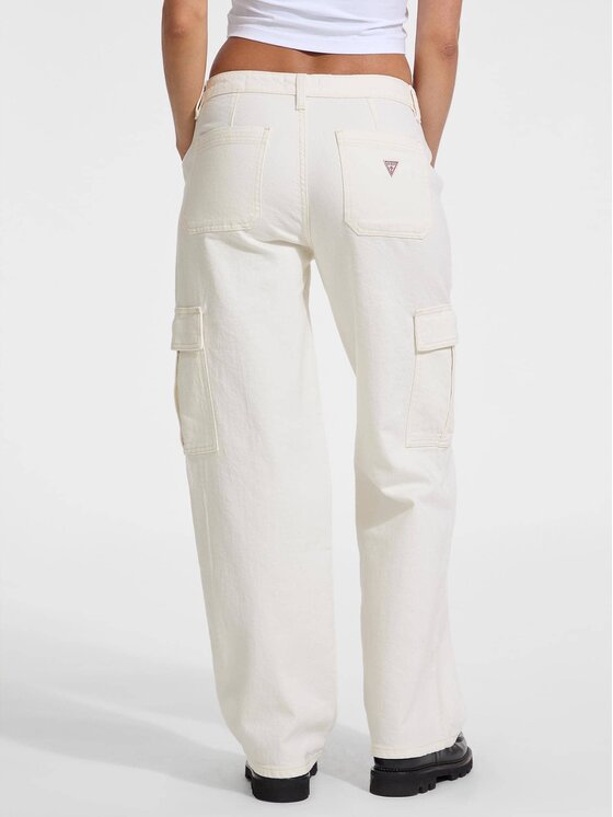 Guess Jeans Guess Jeans Jeansy 175297 Bílá Relaxed Fit