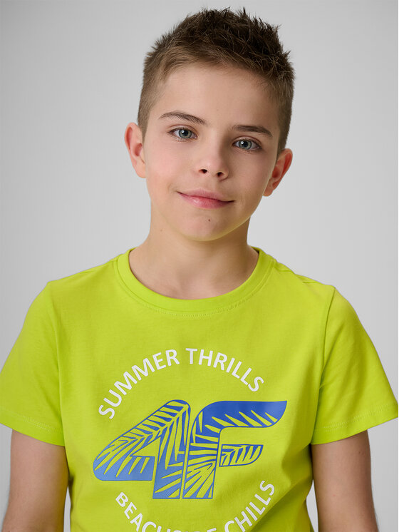 4F 4F T-Shirt BEACHSIDE CHILL Zielony Loose Fit