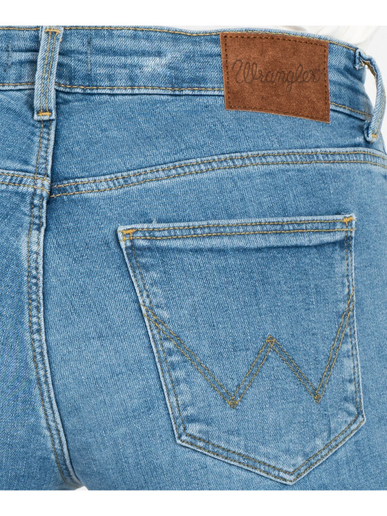Wrangler Wrangler Jeansy W28KKRP21 Niebieski Skinny Fit