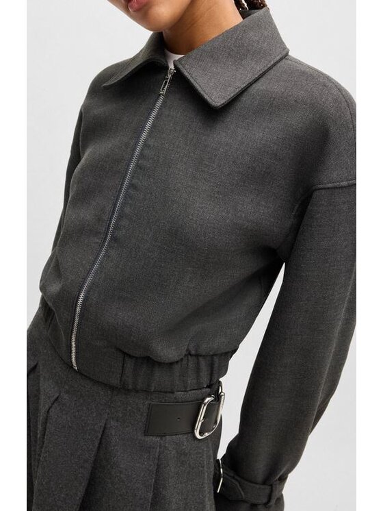 HUGO HUGO Kurtka bomber 50522750 10264444 01 Szary Regular Fit