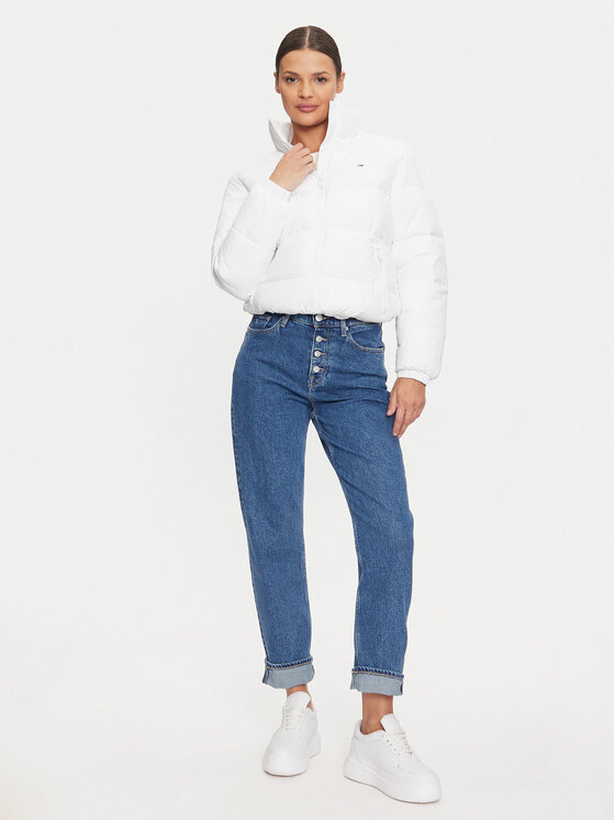 Tommy Jeans Tommy Jeans Geacă de iarnă Essential DW0DW18827 Alb Regular Fit