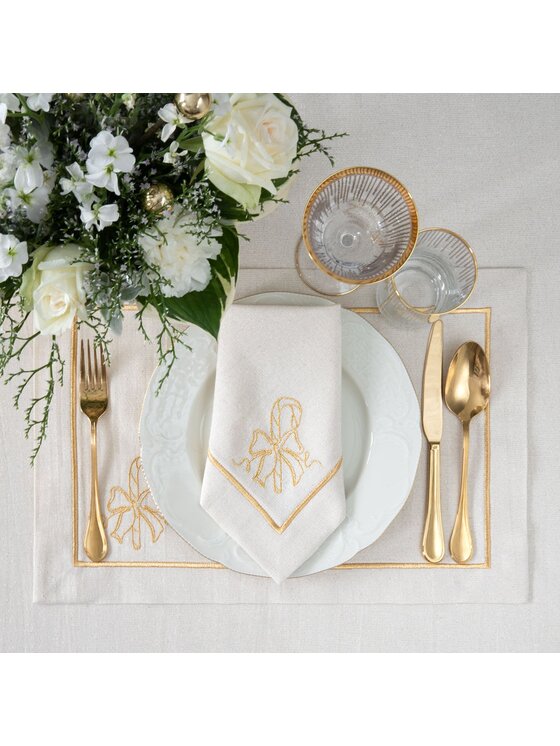 Roseberry Home Roseberry Home Serwetki Jingle Bells Goldenline Złoty