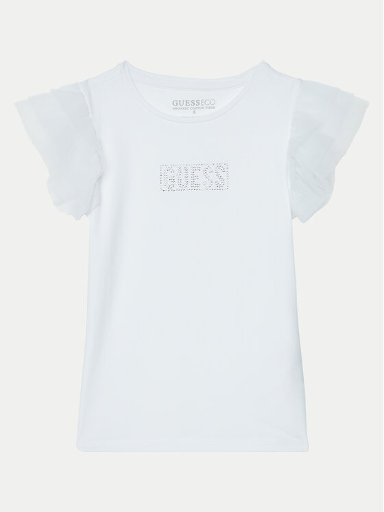 Guess Tričko J5RI17 K6YW4 Biela Regular Fit