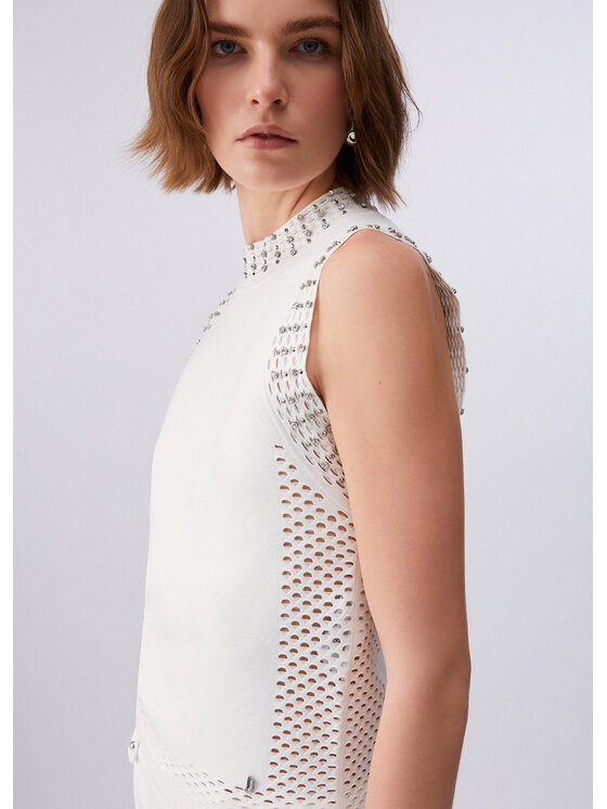 Liu Jo Liu Jo Maglione PA6027MS99EX0256 Bianco Slim Fit