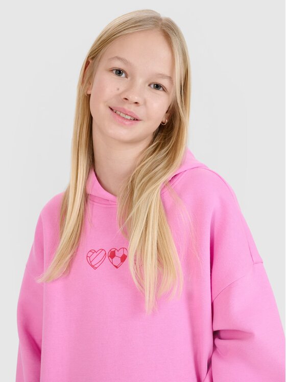 4F 4F Bluza 4FJRSS25TSWSF2235-54S Różowy Oversize