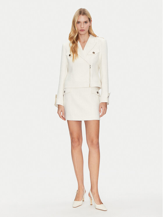 Bruuns Bazaar Bruuns Bazaar Prijelazna jakna Platanus BBW4429 Bijela Slim Fit