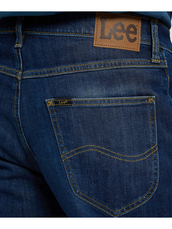 Lee Lee Szorty jeansowe 112377689 Niebieski Regular Fit