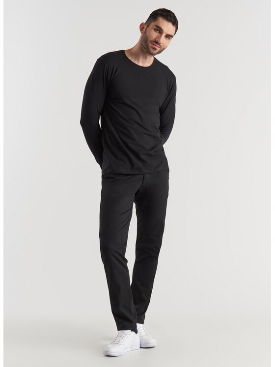 Pako Lorente Pako Lorente Longsleeve P000B-TL-006 Czarny Slim Fit