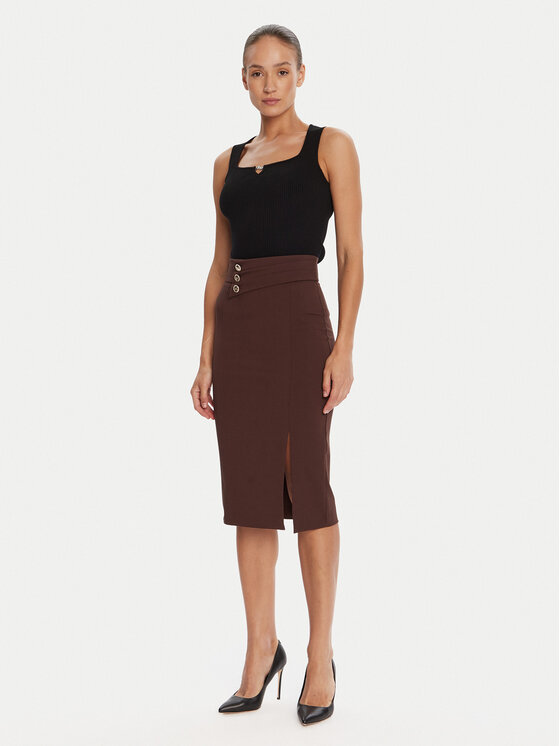 Rinascimento Rinascimento Suknja olovka CFC0126167003 Smeđa Slim Fit