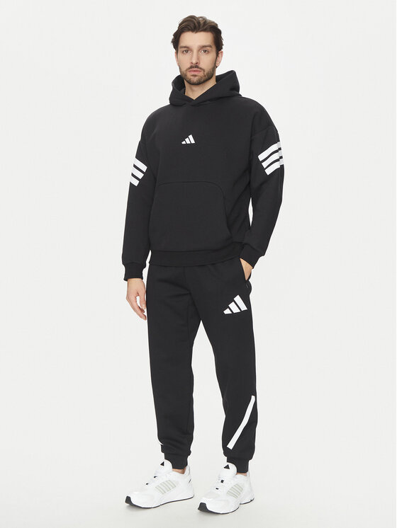adidas adidas Pulóver Future Icons 3-Stripes JD4838 Fekete Regular Fit