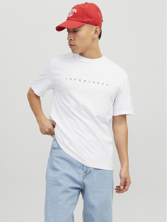 Jack&Jones T-krekls Star 12234746 Balts Relaxed Fit