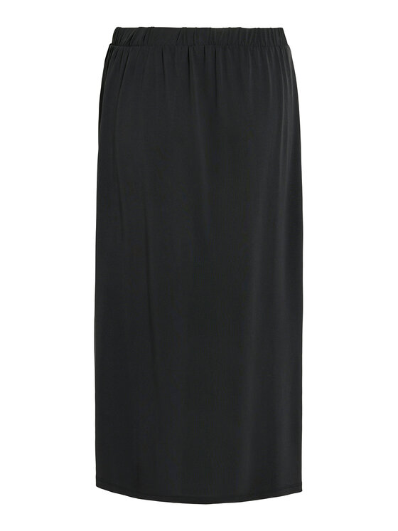 Vila Vila Midi sukňa Modala 14101691 Čierna Regular Fit