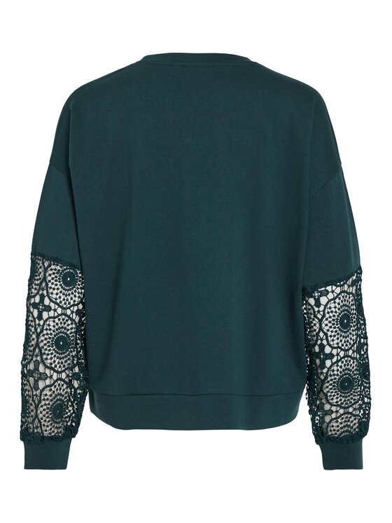 Vila Vila Majica dugih rukava 14089888 Zelena Relaxed Fit