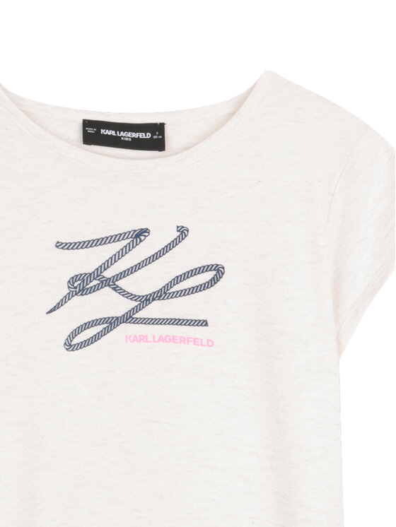 Karl Lagerfeld Kids Karl Lagerfeld Kids Kleid für den Alltag Z31150 D Weiß Regular Fit