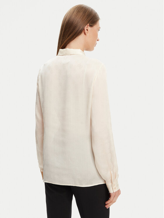 Guess Guess Košeľa W5YH1A WHCR2 Écru Regular Fit