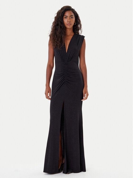Rinascimento Rinascimento Koktel haljina CFC0126181003 Crna Slim Fit