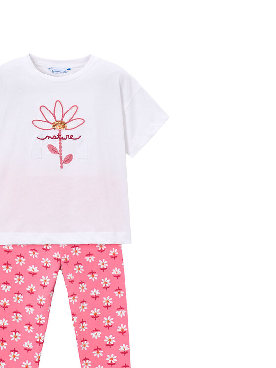 Mayoral Mayoral Póló és leggins szett 3727 Rózsaszín Regular Fit