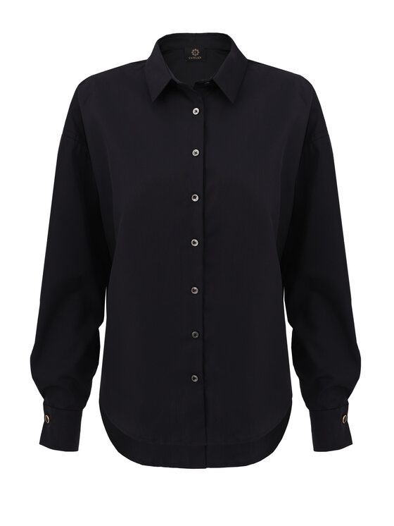 Entelier Entelier Koszula Classic Czarny Oversize