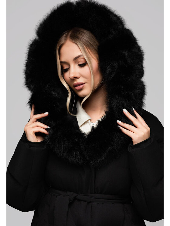 Ombre Ombre Kurtka damska OW-JALP-0103 Czarny Regular Fit